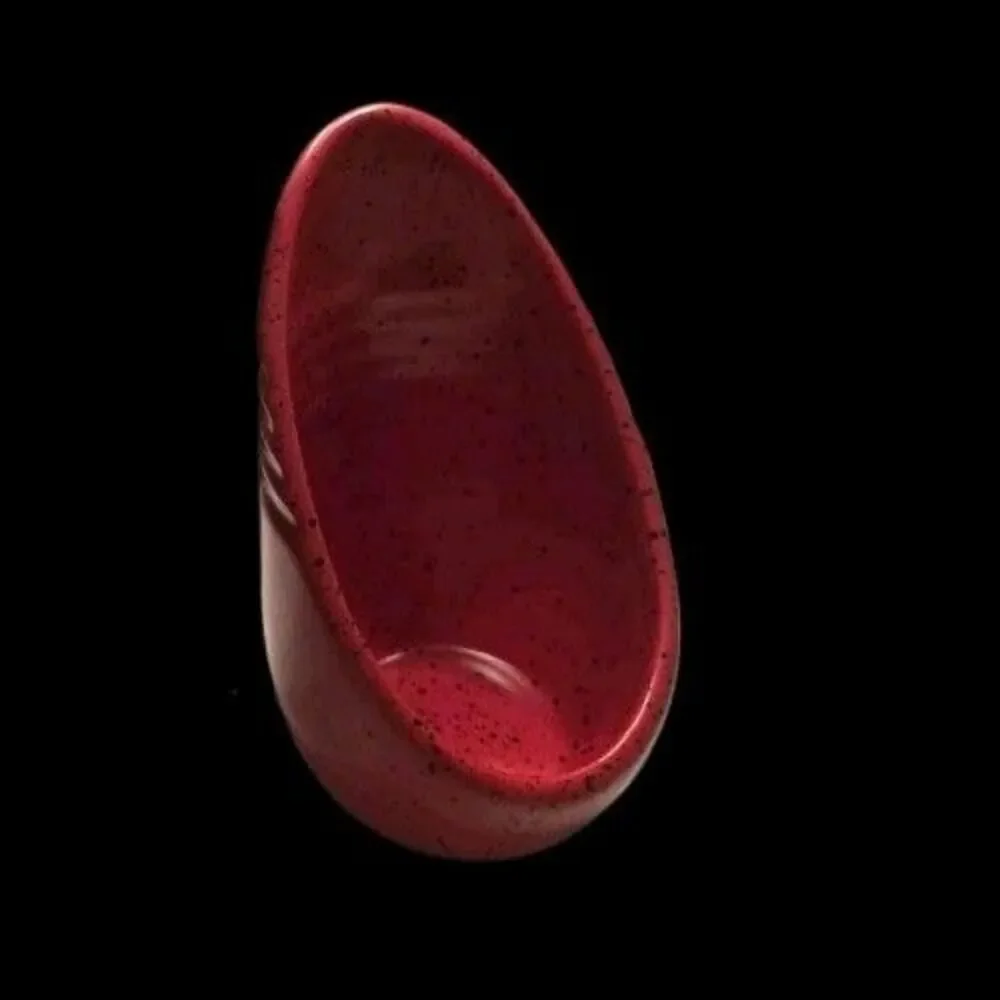 Stoneware Speckled Barn Red Candle,  Spoon Rest, Kitchen Utensil Holder